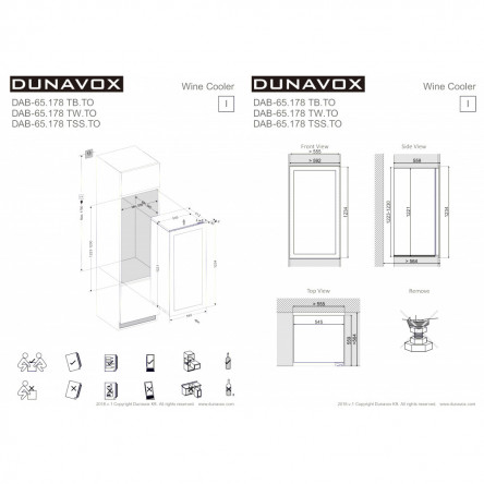 Винный холодильник Dunavox DAB-65.178TSS.TO