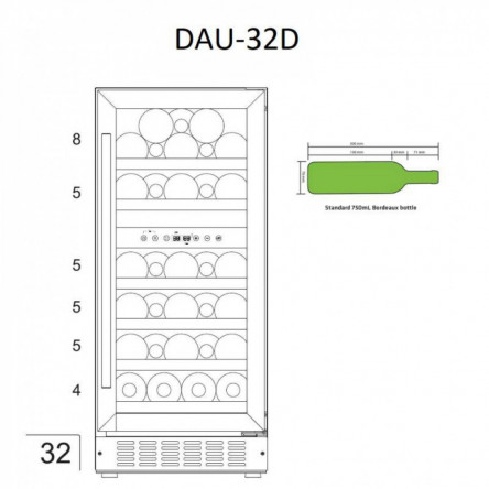 Винный холодильник Dunavox DAU-32.81SS