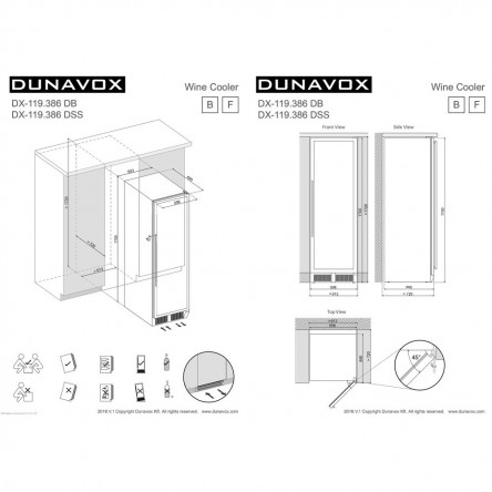 Винный холодильник Dunavox DX-119.386DSS